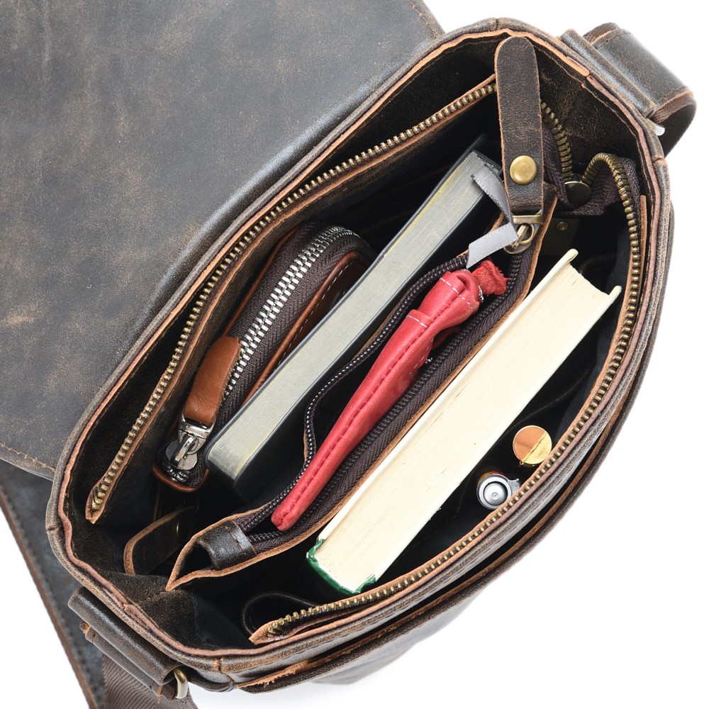  Мужская кожаная сумка "Вильнюс" (коричневая наппа) 