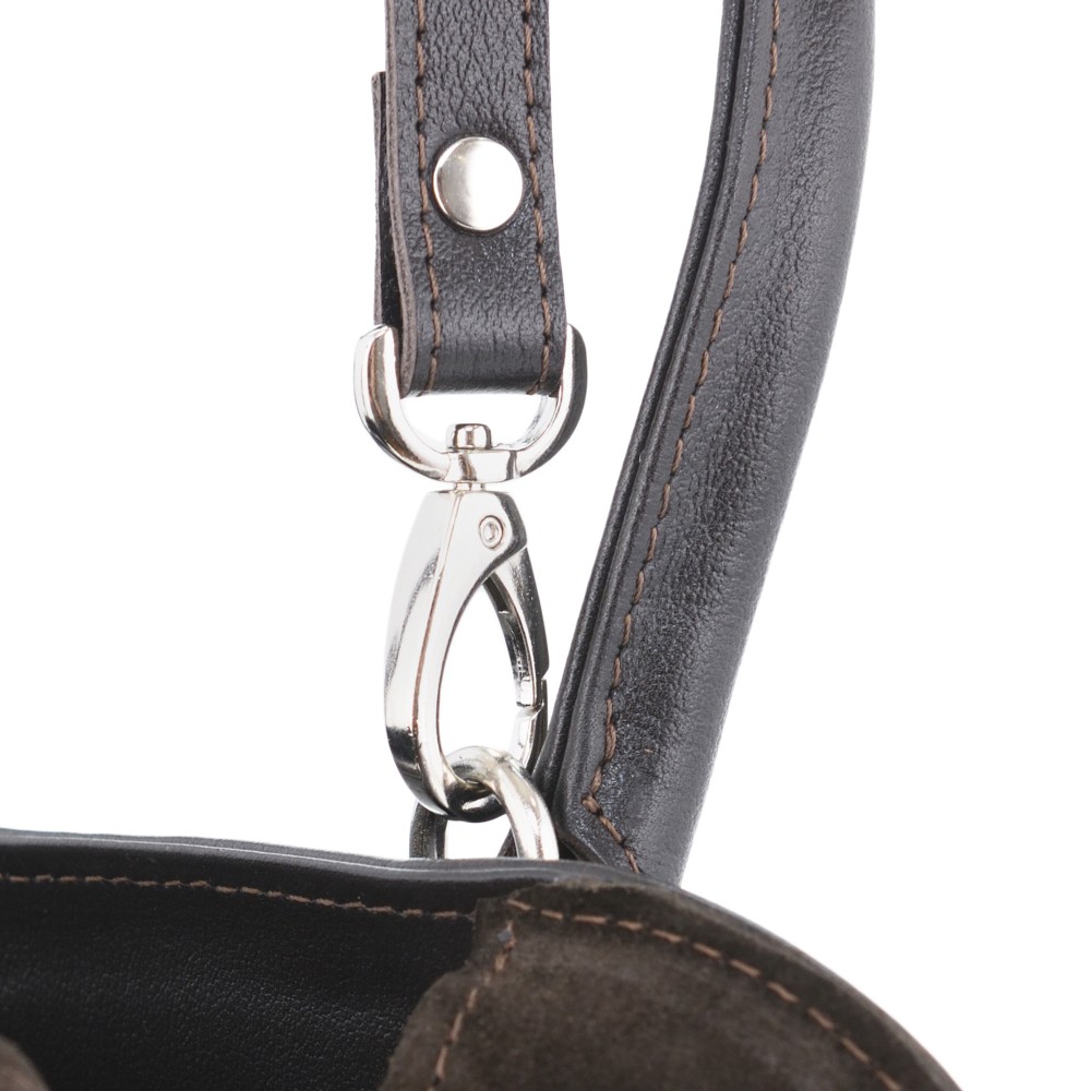 Женская кожаная сумка "Вирджиния" (темно-коричневый)