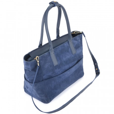 Кожаная женская сумка "Калипсо" (синяя)