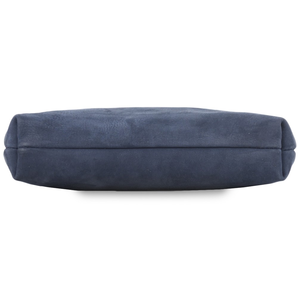 Кожаная косметичка "Лорен" (синяя)