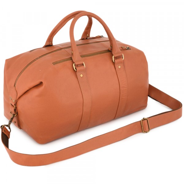 Кожаная дорожно-спортивная сумка Англия (рыжая сиама). фото 1