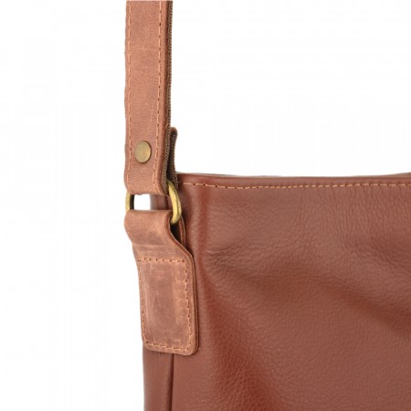 Женская кожаная сумка "Долорес" (коньяк)