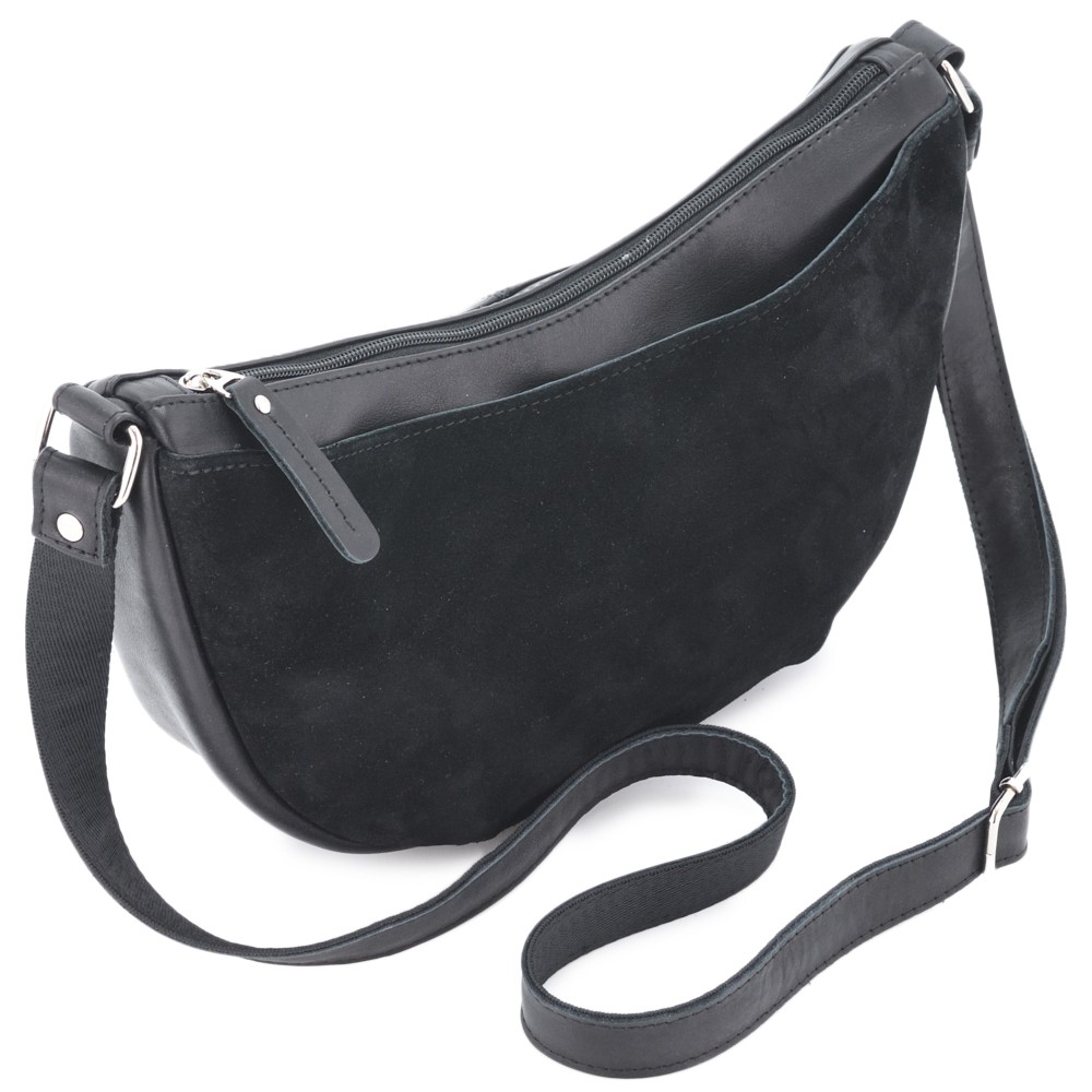 Женская кожаная сумка "Ладога" (черная)