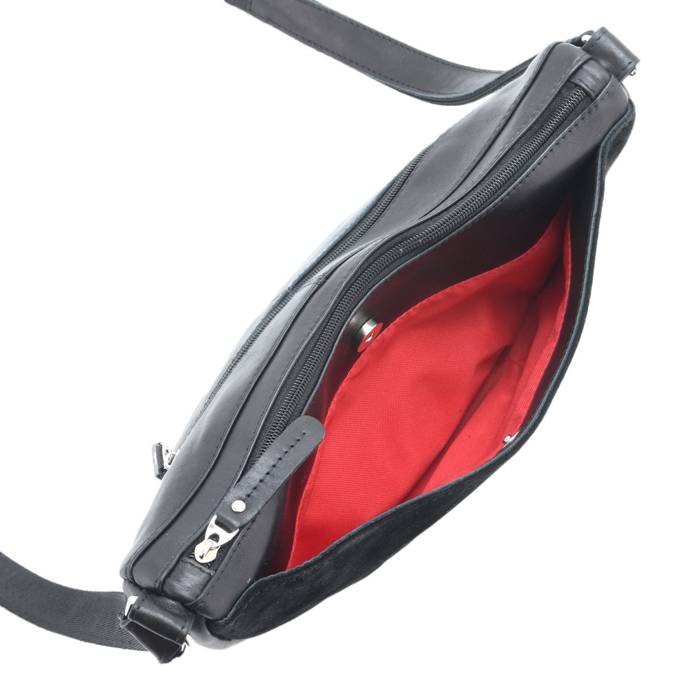 Женская кожаная сумка "Ладога" (черная)