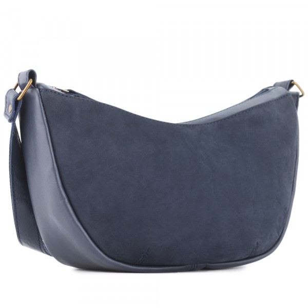 Женская кожаная сумка "Ладога" (синяя). фото 1