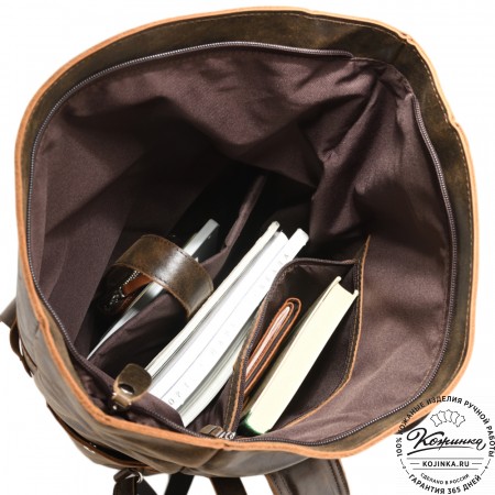Мужской кожаный рюкзак "Орландо" (коричневая наппа)