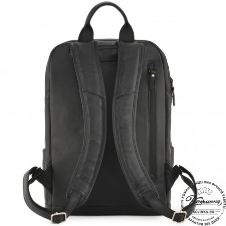 Кожаный рюкзак "Молибден" (черный)
