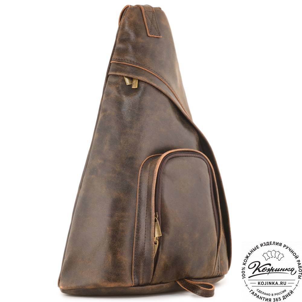 Кожаный рюкзак "Фобос" (коричневая наппа)