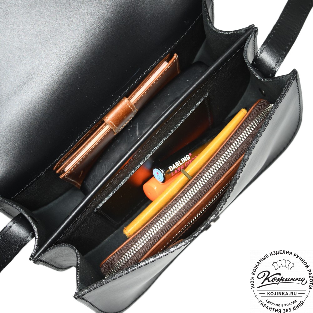 Женская кожаная сумка "Аргентина" (черный)