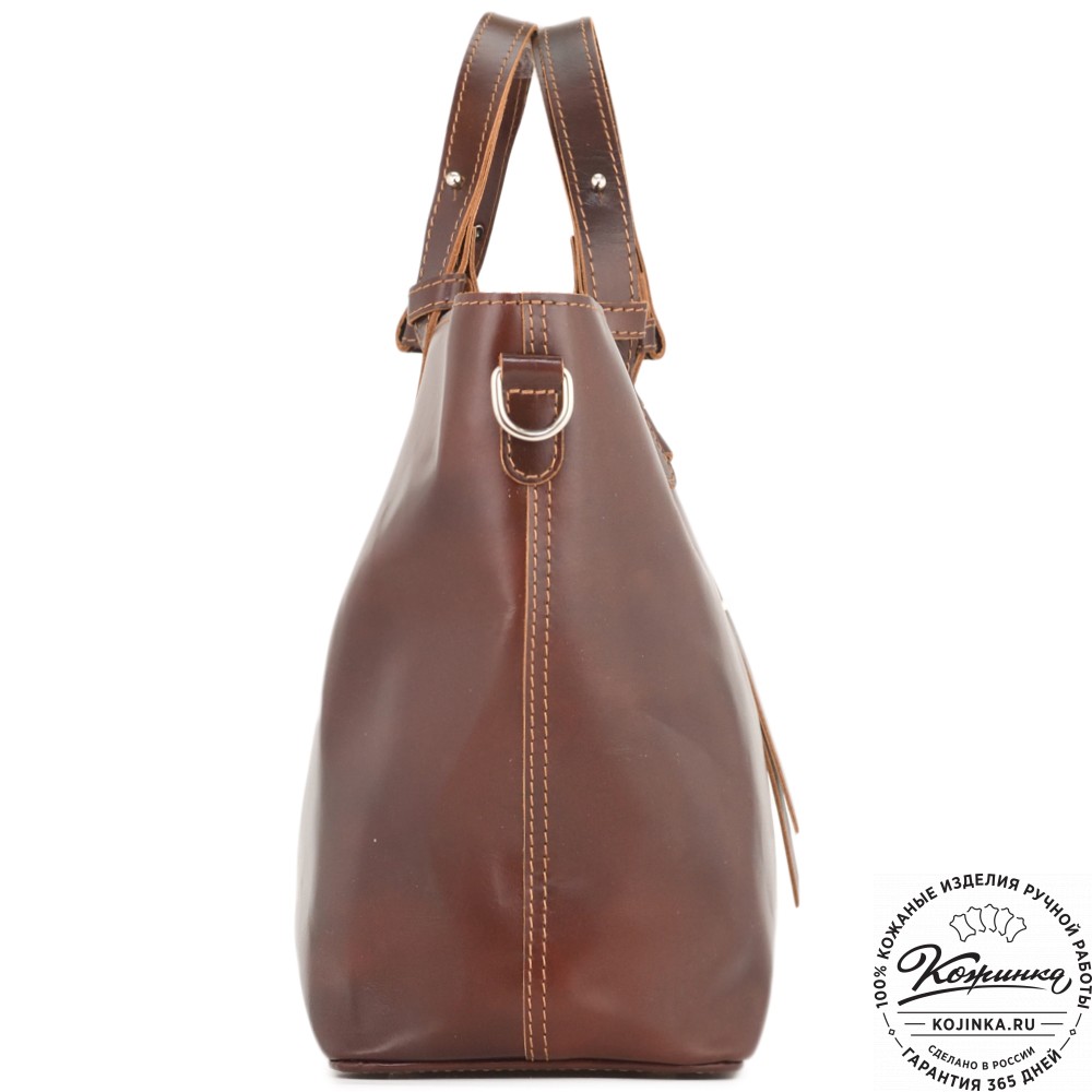 Кожаная женская сумка "Дриада" (коричневая)