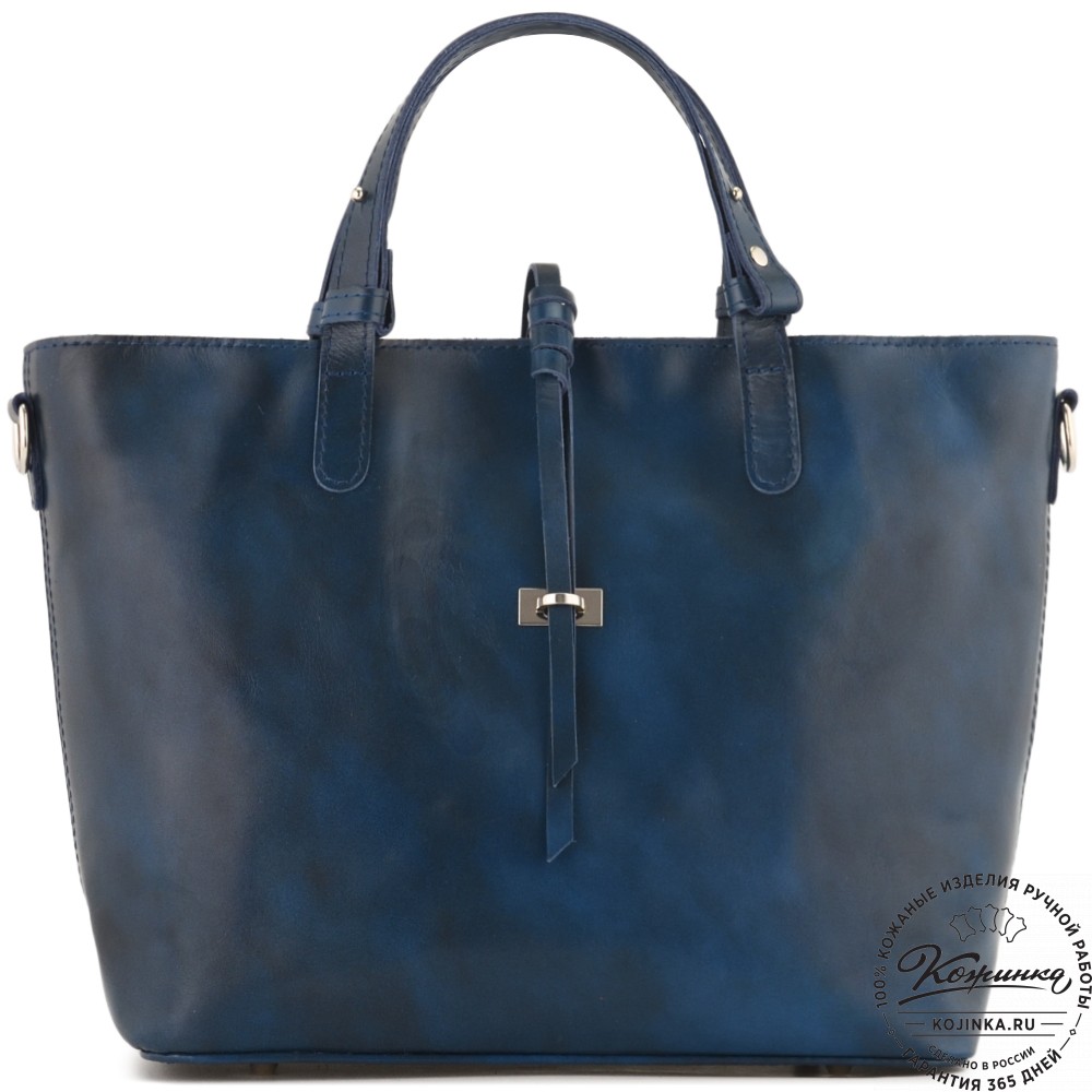 Кожаная женская сумка "Дриада" (синяя)