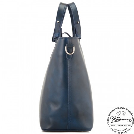 Кожаная женская сумка "Дриада" (синяя)