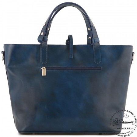 Кожаная женская сумка "Дриада" (синяя)
