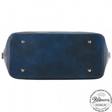 Кожаная женская сумка "Дриада" (синяя)