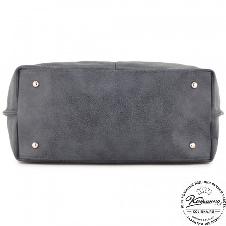 Женская кожаная сумка "Лира" (джинс)