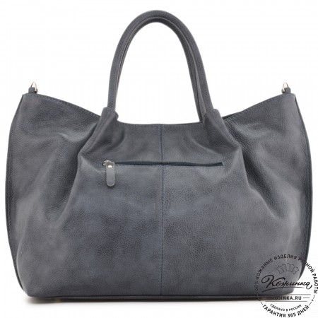 Женская кожаная сумка "Лира" (джинс)