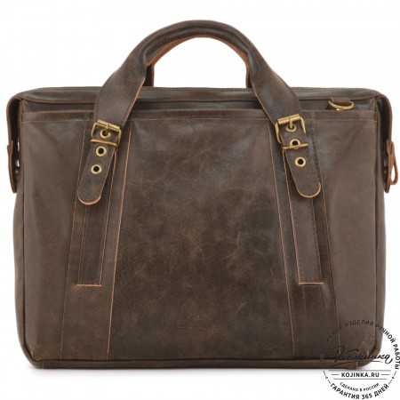 Кожаная деловая сумка "Доминик" (коричневая наппа)