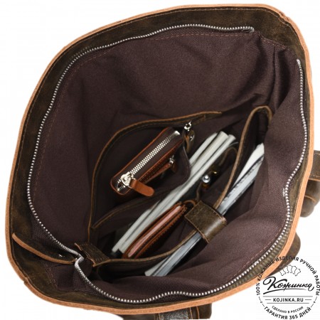 Кожаный рюкзак "Бэнжамин" (коричневая наппа)