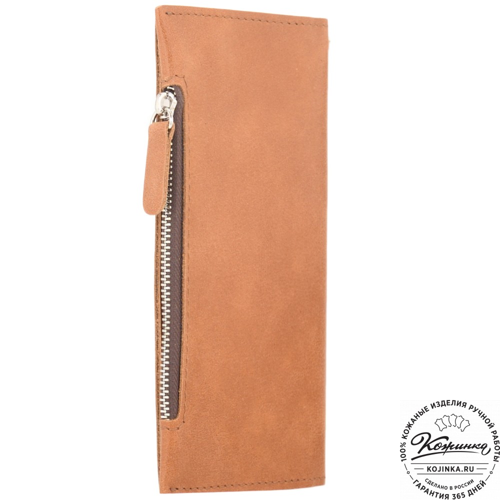 Кожаное портмоне "Арни" (рыжее)