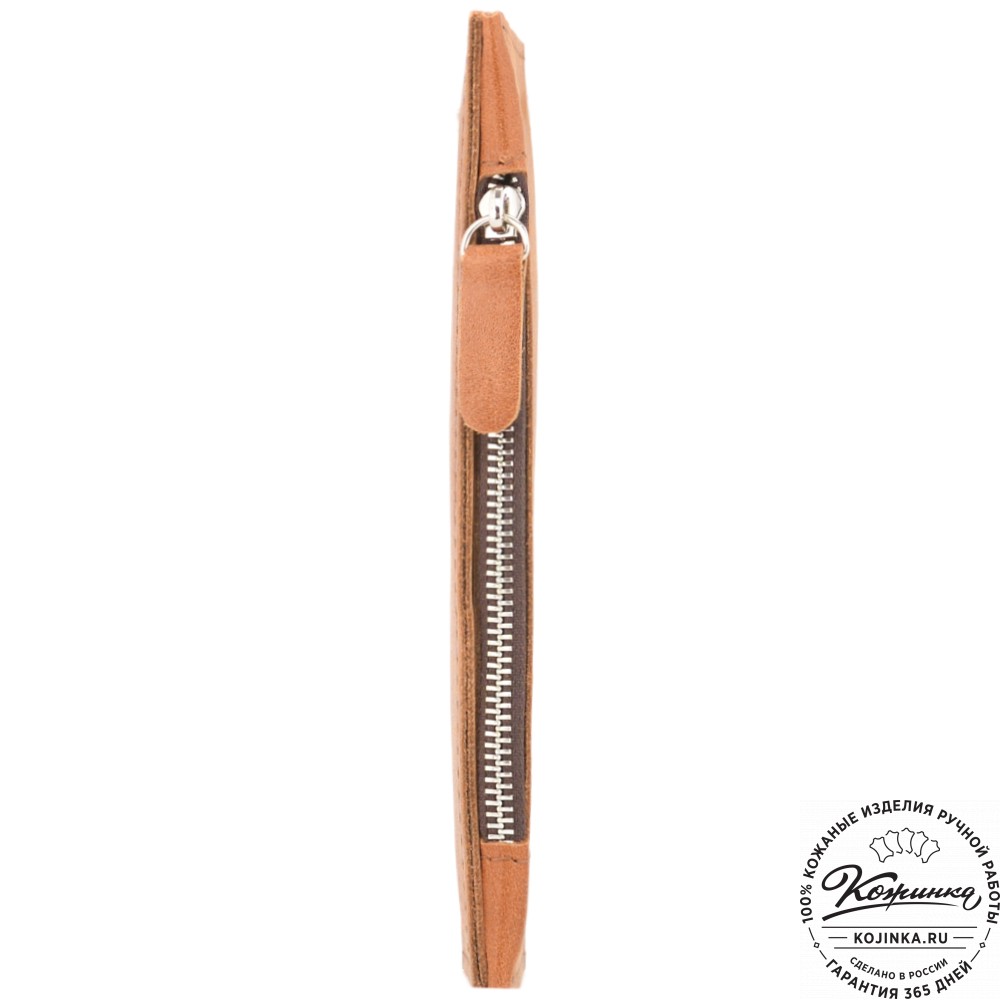 Кожаное портмоне "Арни" (рыжее)