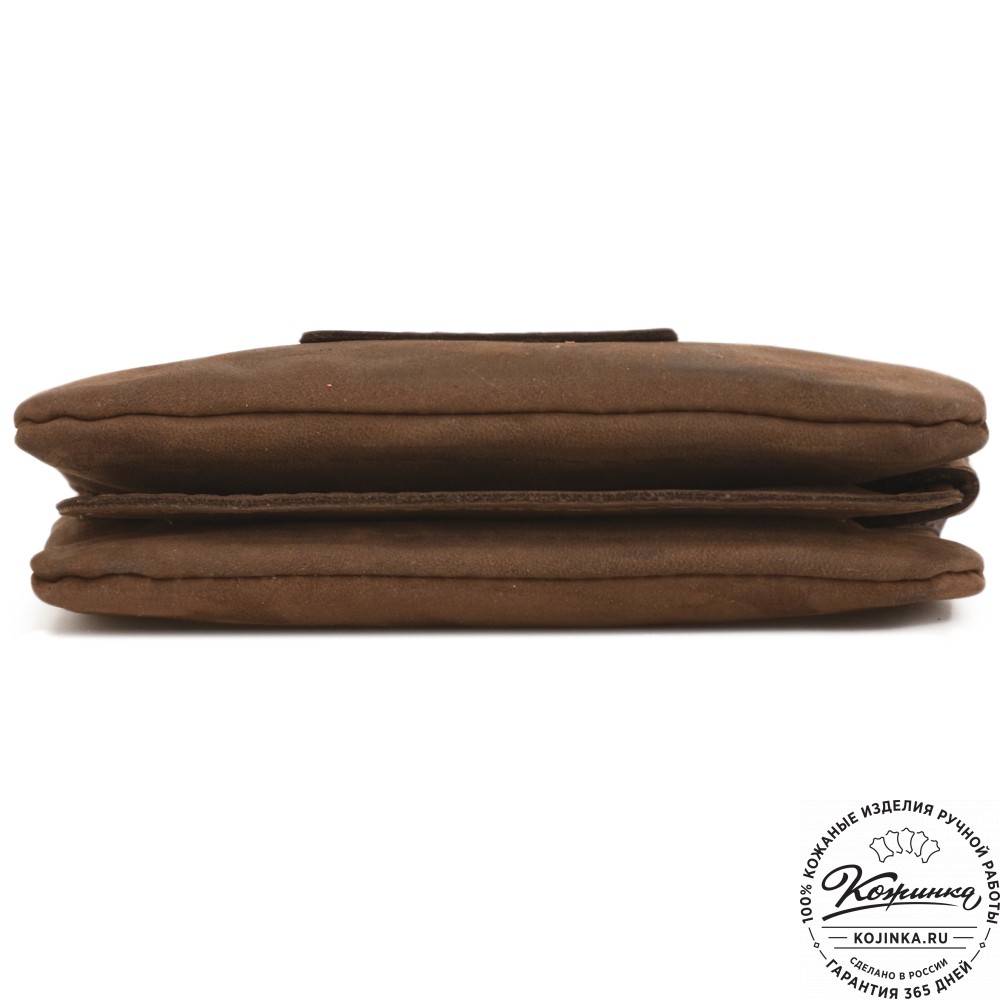 Кожаный кошелек "Солярис" (коричневый крейзи)