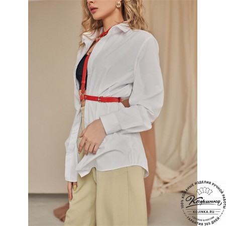 Кожаная портупея Venus (красная)