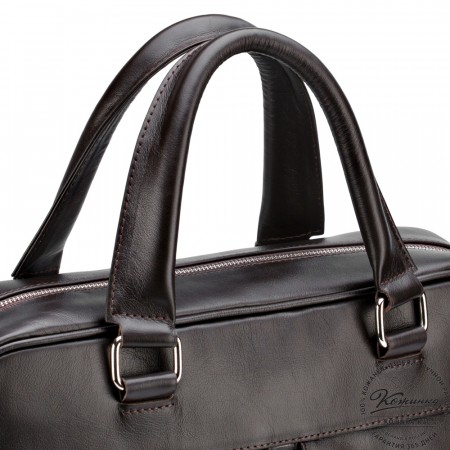 Кожаная деловая сумка "Гофман" (коричневая) 