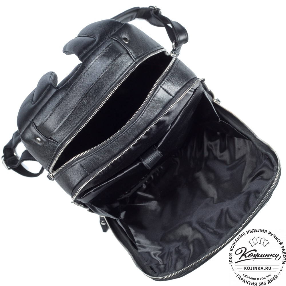 Кожаный рюкзак "Марвин" (чёрный)