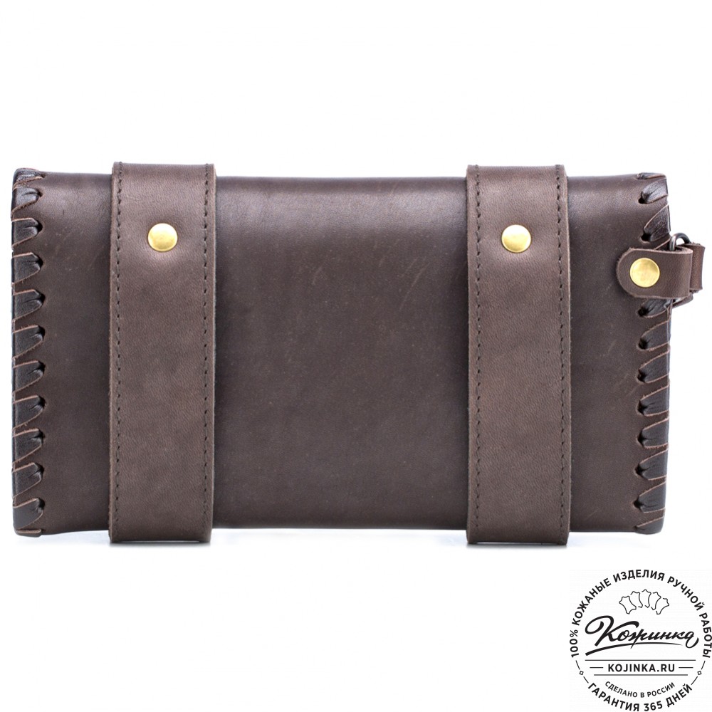 Кожаный клатч "Смит" (коричневый)