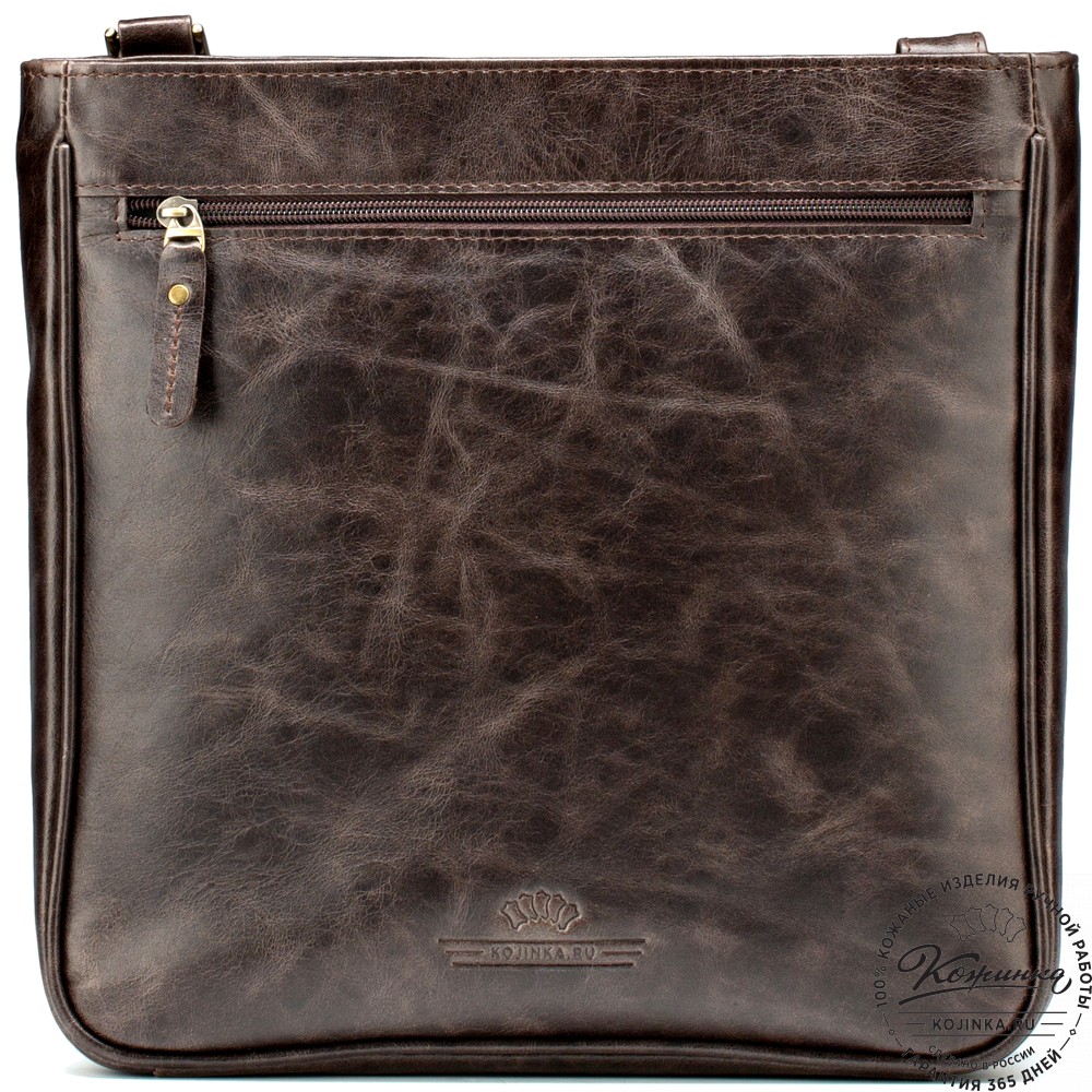 Кожаная сумка "Боб" (тёмно-коричневый антик)