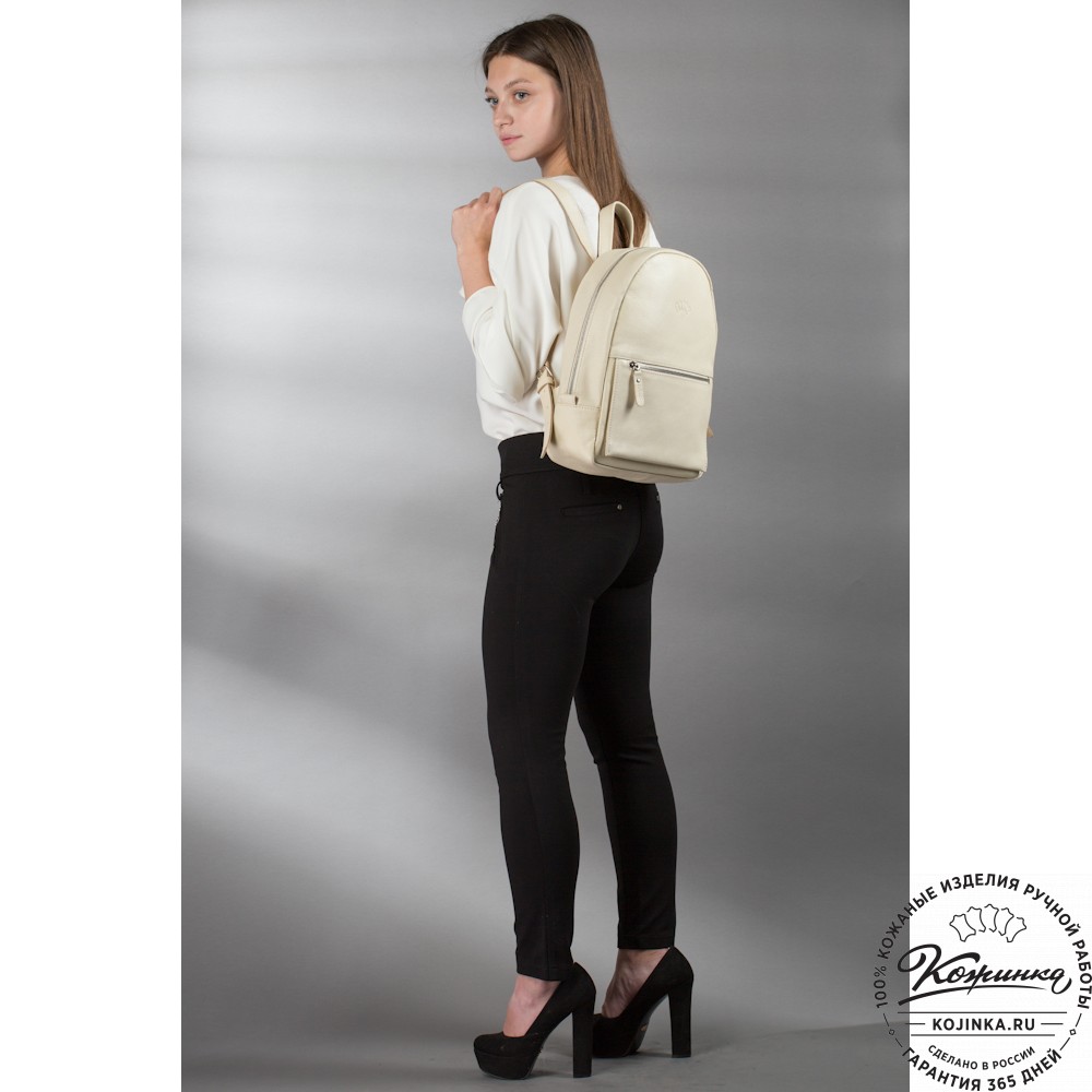 Женский кожаный рюкзак "Джессика" (синий антик)