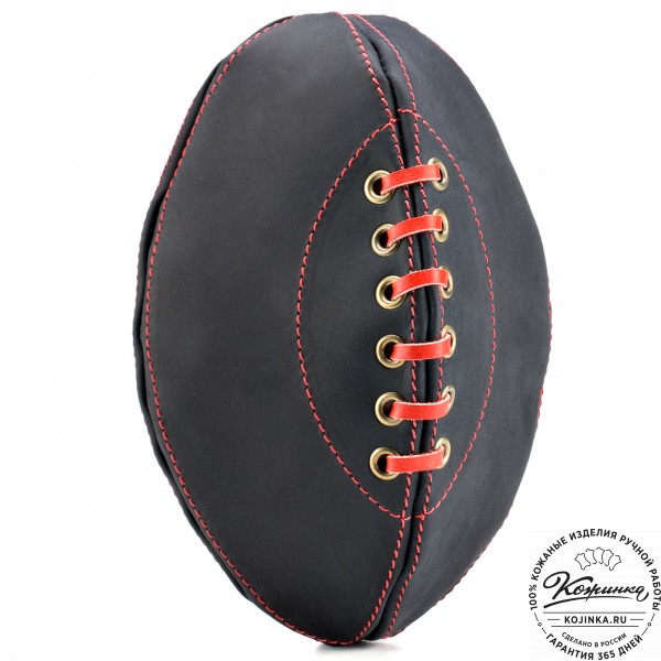 Кожаный чехол для ремня "Регби" (чёрный). фото 1