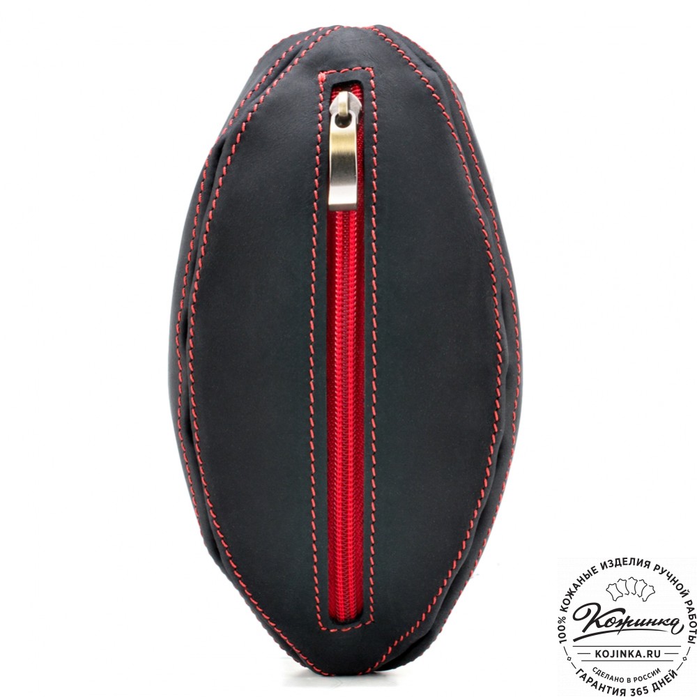 Кожаный чехол для ремня "Регби" (чёрный)