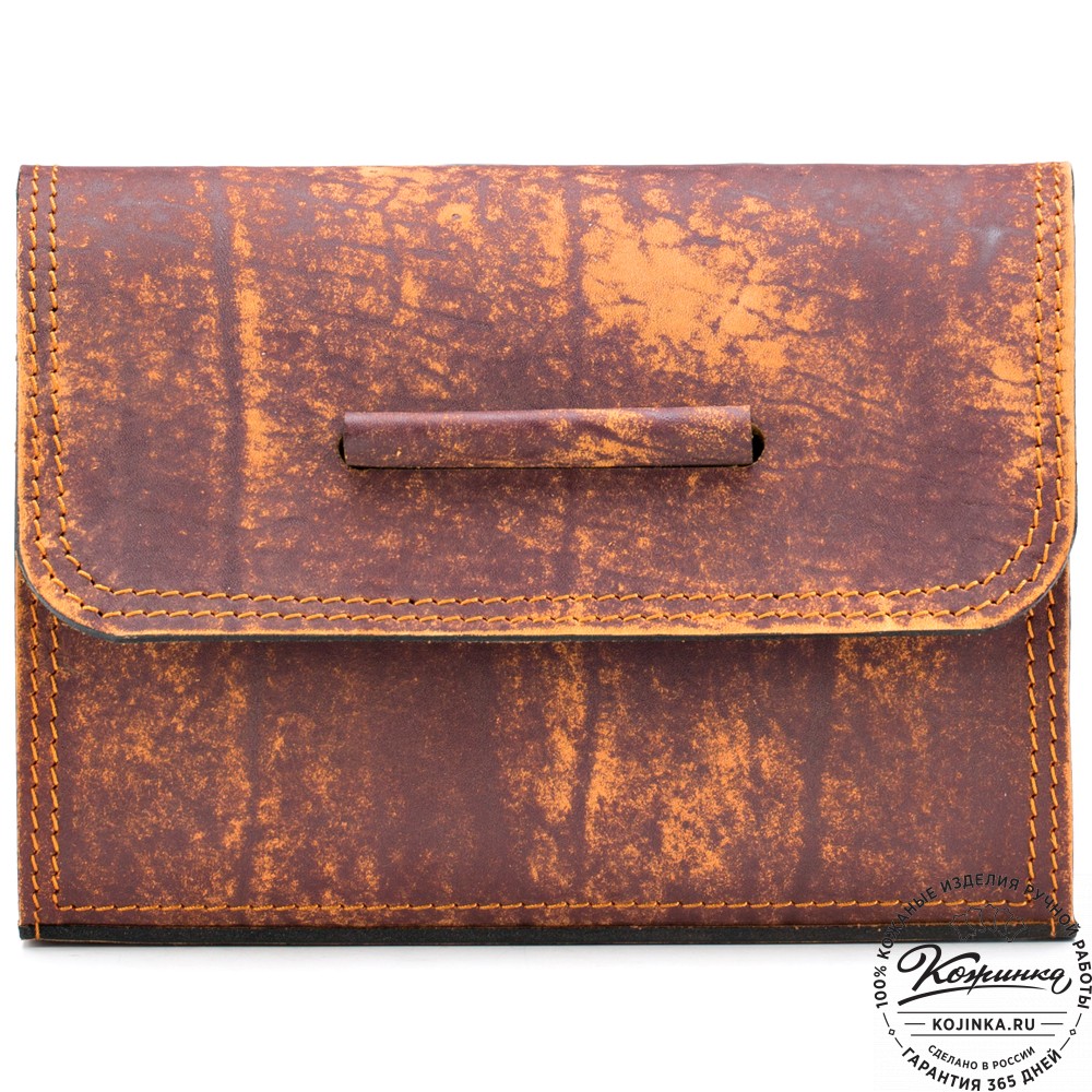 Кожаный ежедневник на кольцах "Самуэль" (старение)