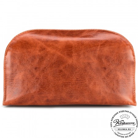 Женский кожаный рюкзак "Ассоль" (рыжий антик)