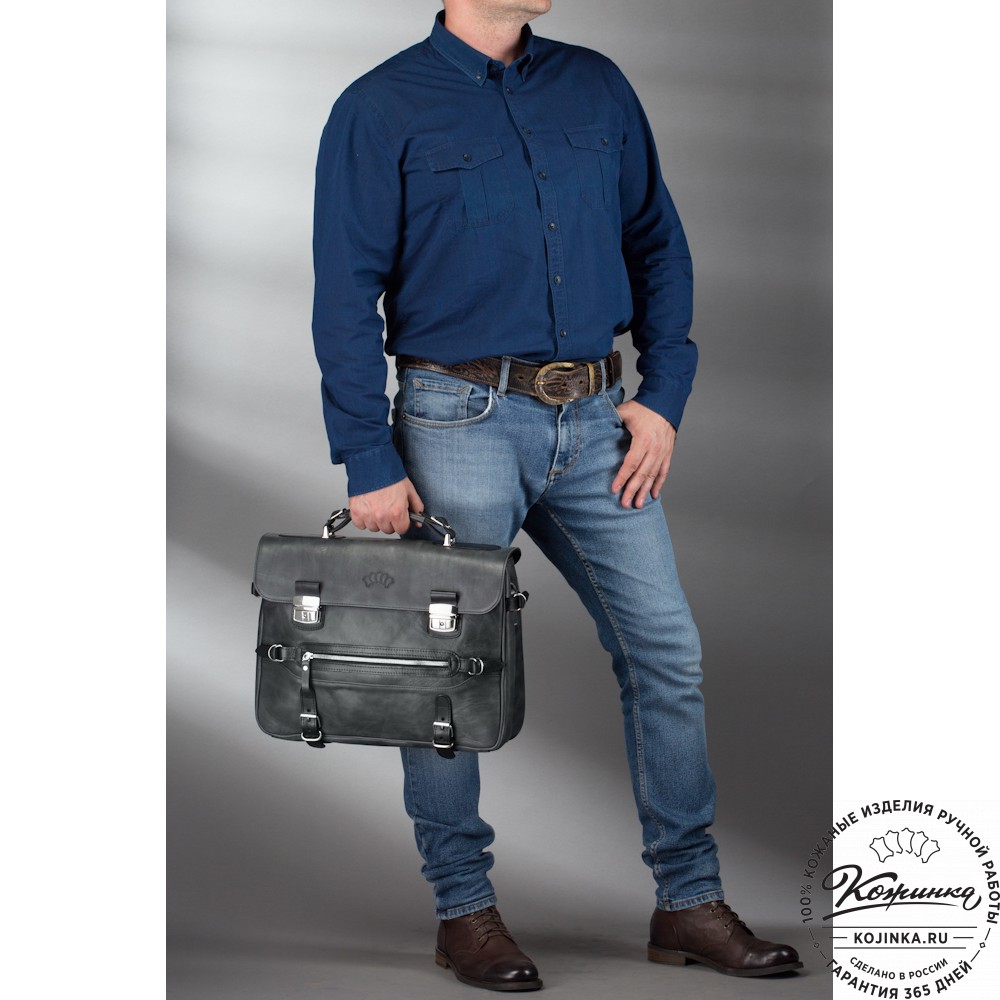 Кожаный портфель "Сталкер" (рыжий антик)