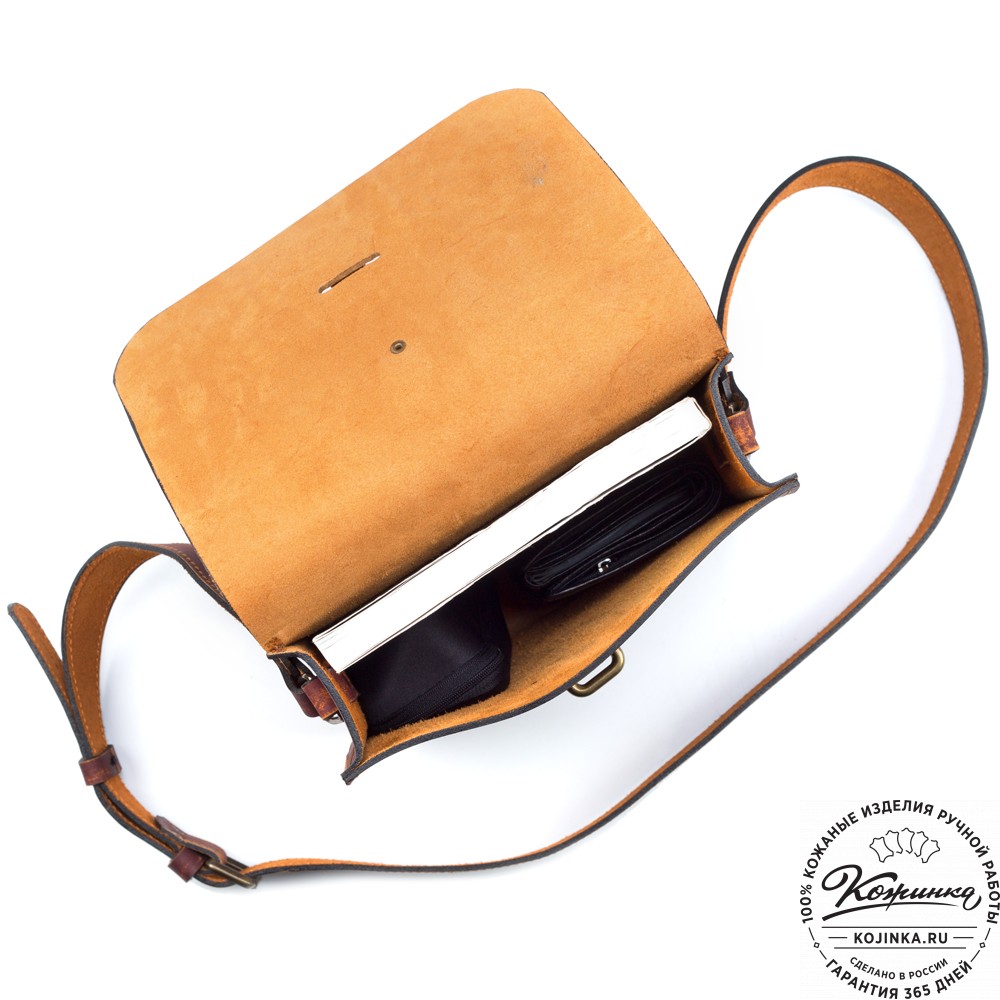 Кожаная сумка через плечо "Казань" (старение) 