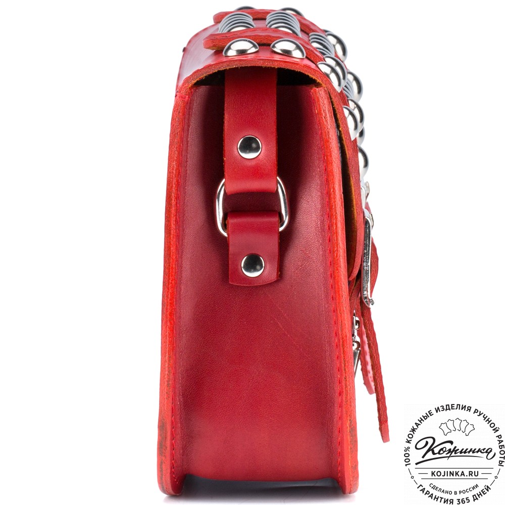 Женская кожаная сумка "Наоми" (красная)