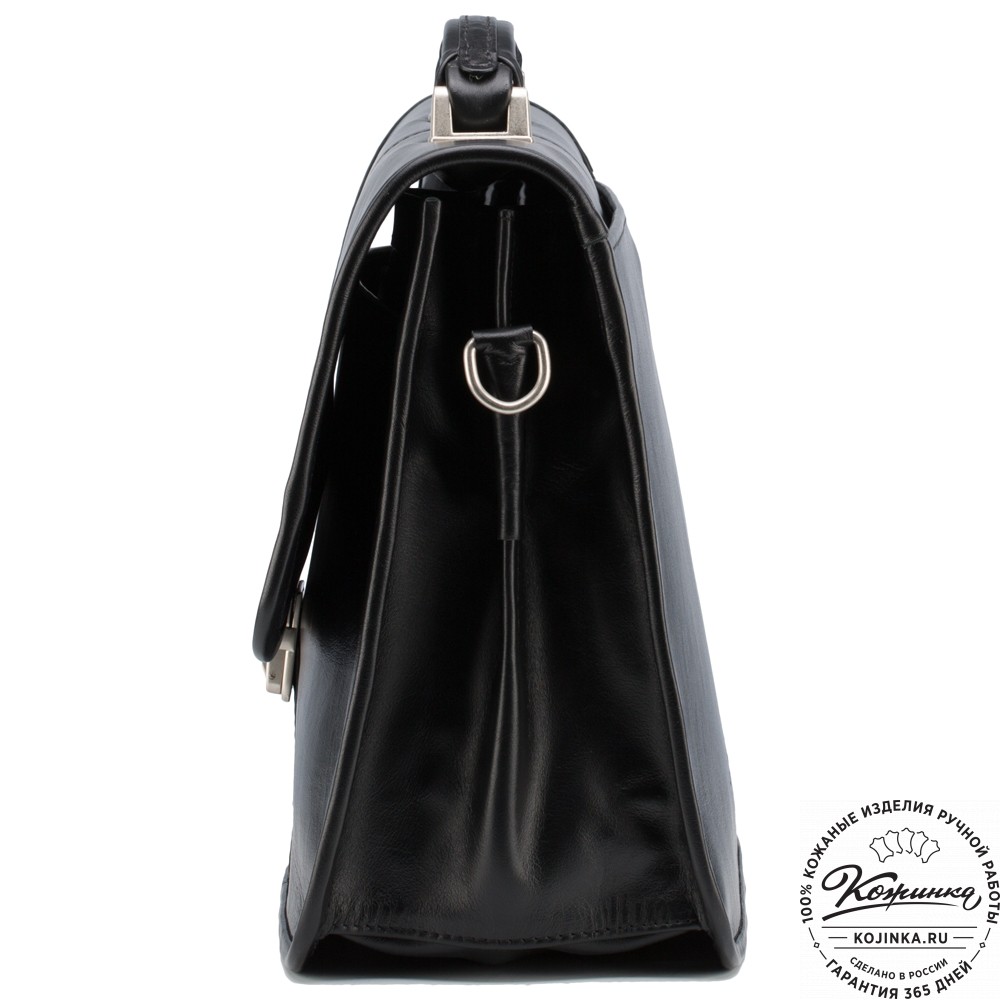 Кожаный портфель "Вильгельм" (чёрный)