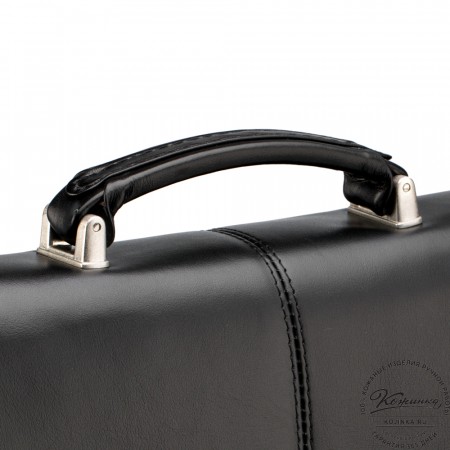Кожаный портфель "Вильгельм" (чёрный)