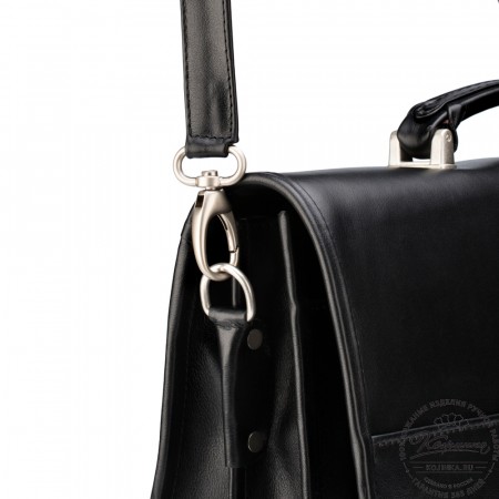 Кожаный портфель "Вильгельм" (чёрный)