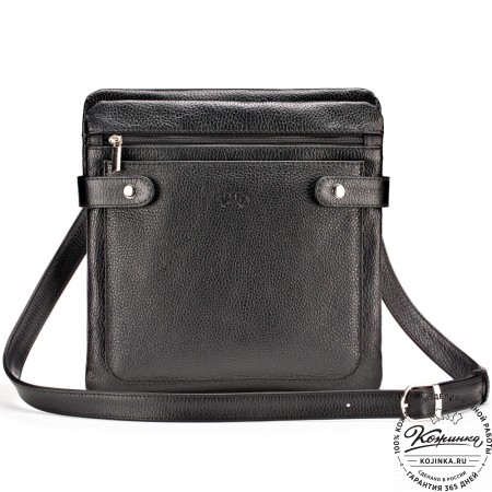 Кожаная сумка "Гарольд" (чёрная)