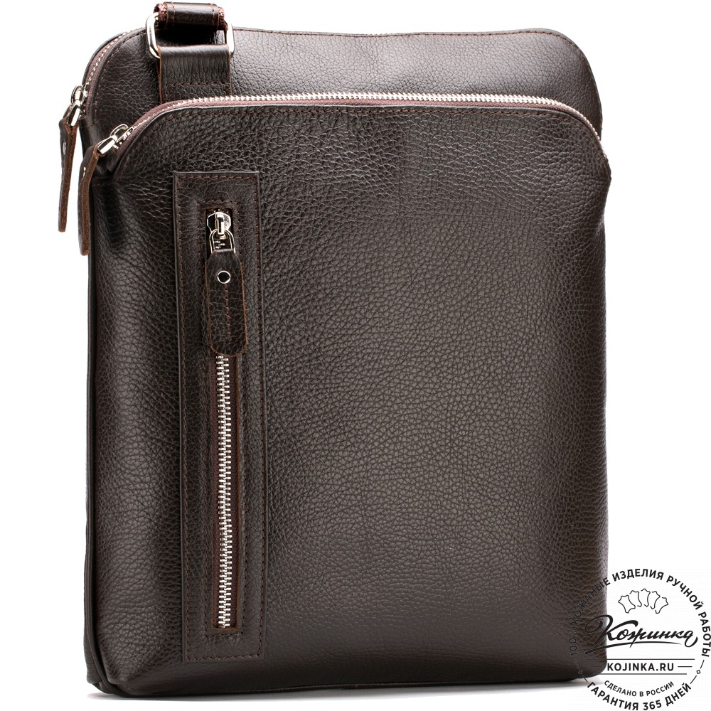 Кожаная сумка "Дороти" (тёмно-коричневая)