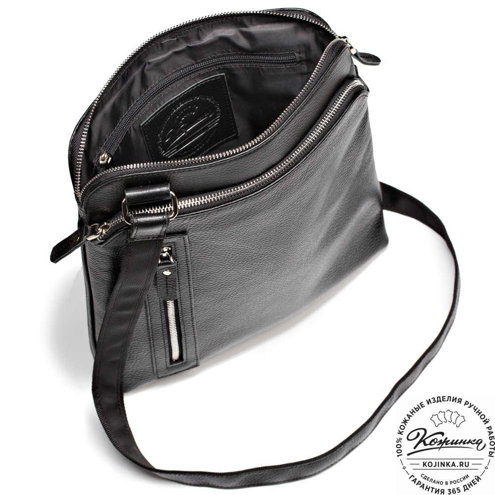 Кожаная сумка "Дороти" (чёрная)