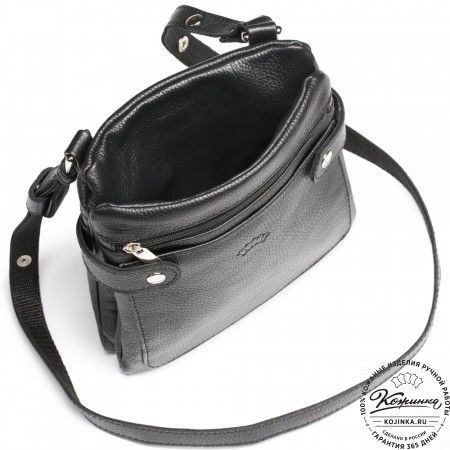 Кожаная сумка "Феликс" (чёрная) 
