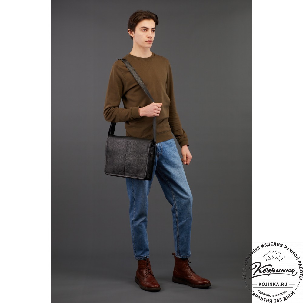 Кожаная сумка "Винсент" (темно-коричневый антик)