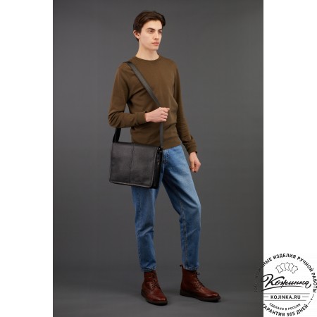 Кожаная сумка "Винсент" (темно-коричневый антик)