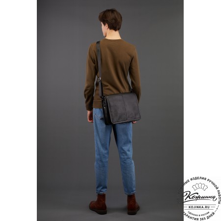 Кожаная сумка "Винсент" (темно-коричневый антик)