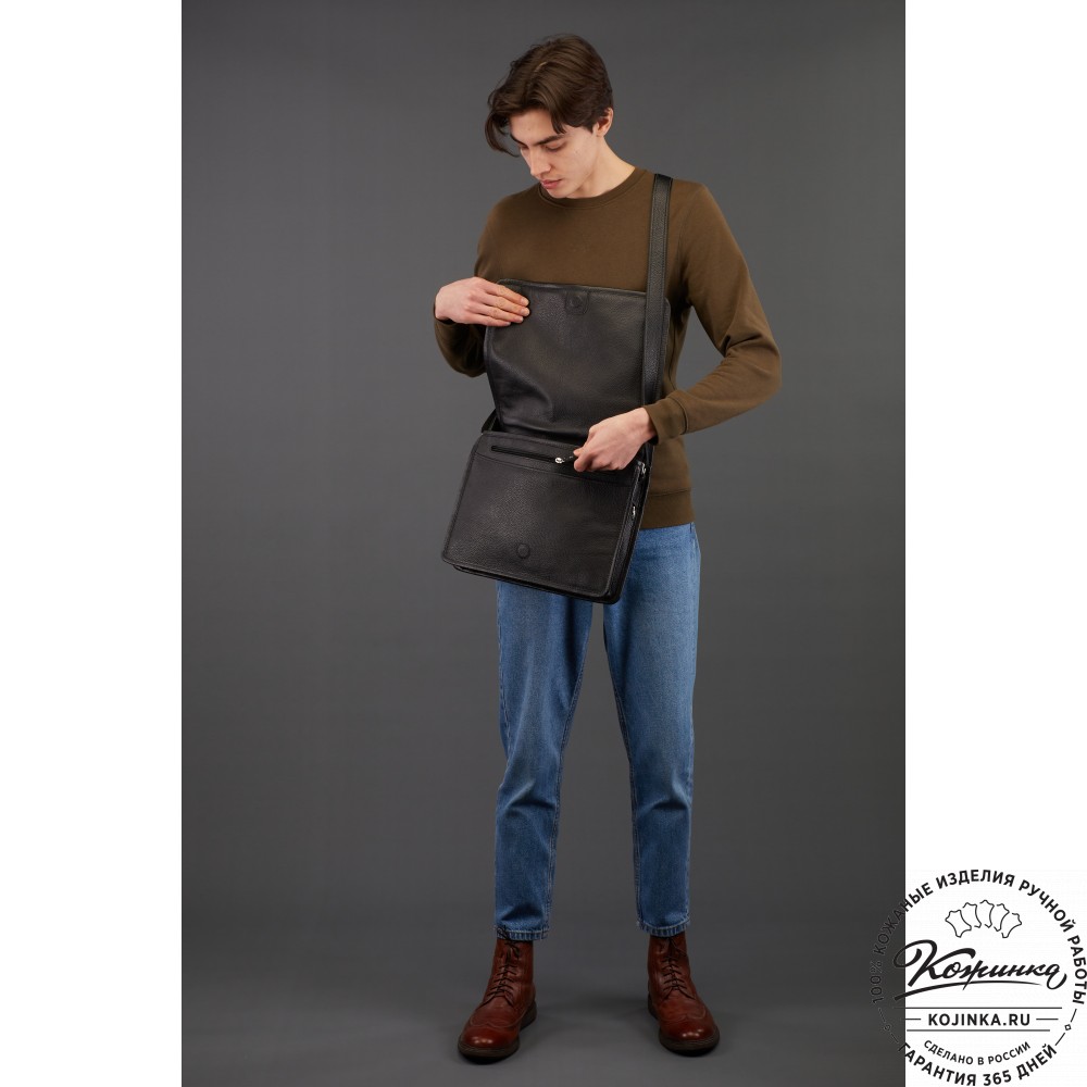 Кожаная сумка "Винсент" (темно-коричневый антик)