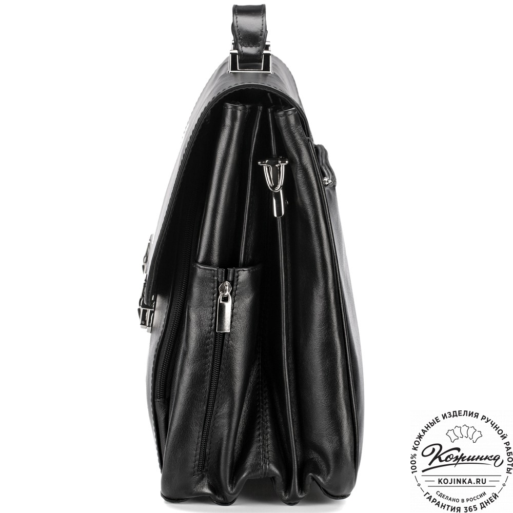 Кожаный портфель "Саймон" (черный)